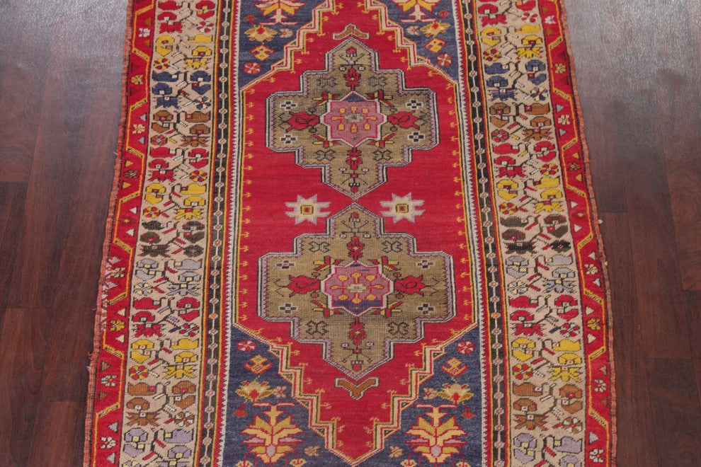 Consigned, Traditional Antique Oriental Hand-Knotted Turkish Area Rug, Red, 5x7