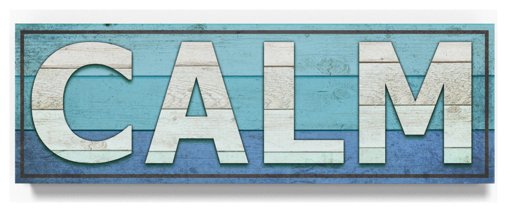 "Gypsy Sea Blue Calm" by Lightboxjournal, Canvas Art, 16"x47"