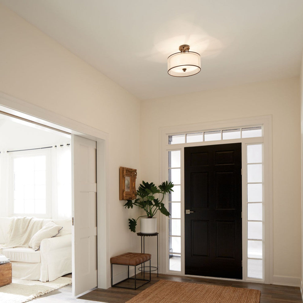 Kichler Lacey Semi Flush Light, Mission Bronze, 3