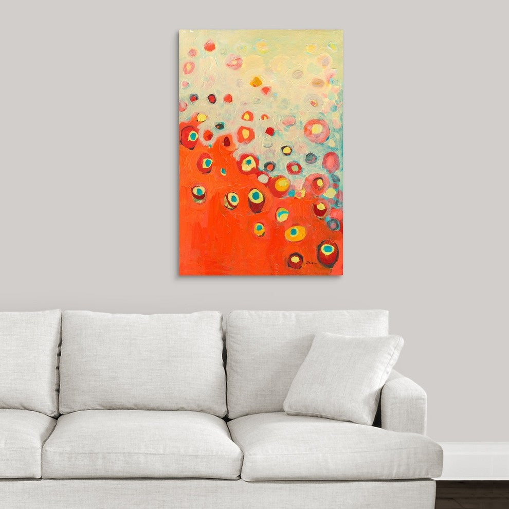 Growing in Orange Wrapped Canvas Art Print, 24"x36"x1.5"