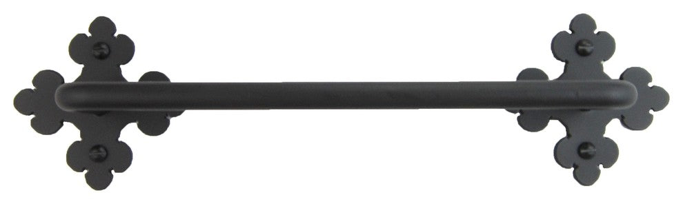 Classic Spanish Club Iron Towel Bar SBHTB2, Black, 12"