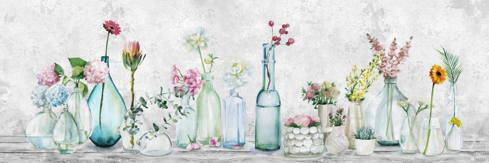 "Series of Colorful Flowers" Painting Print on Wrapped Canvas