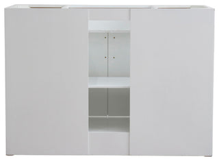 49" Single Sink Vanity, White Finish With Engineered Stone Top And Oval Sink
