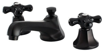 Kingston Brass Widespread Bathroom Faucet With Brass Pop-Up, Oil Rubbed Bronze