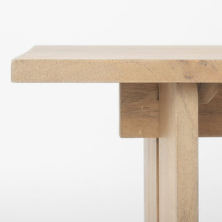 Aida Light Brown Solid Wood Dining Bench