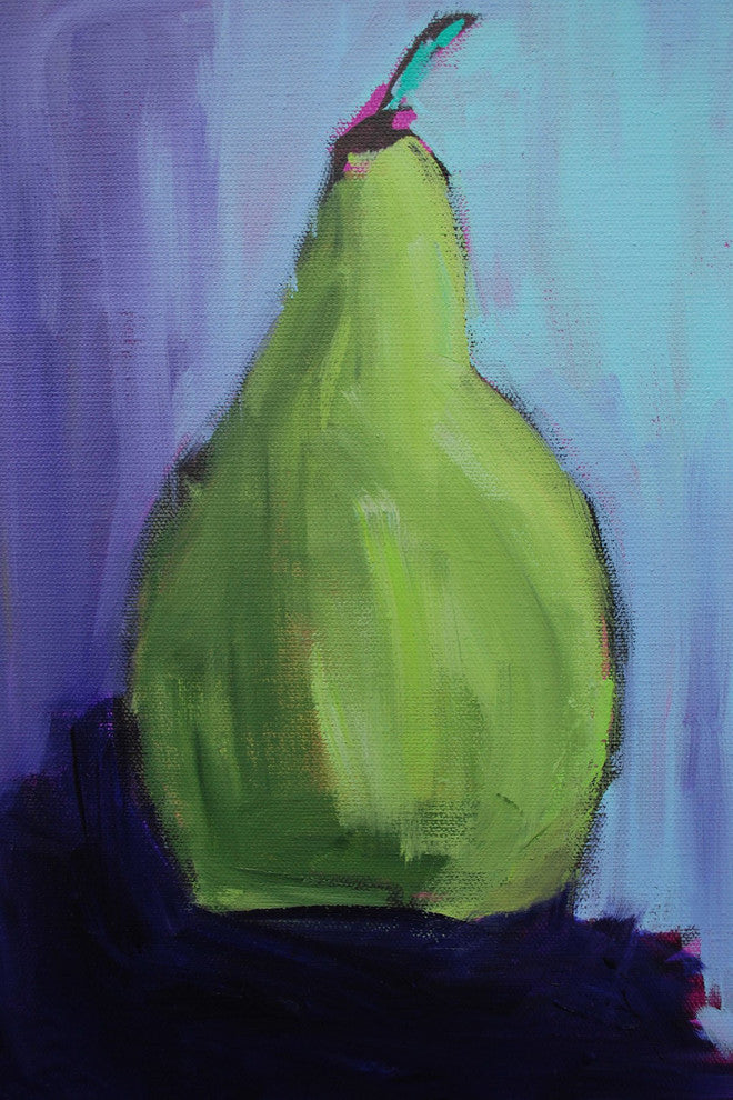 "Pear Me" Painting Print on Wrapped Canvas, 24"x36"