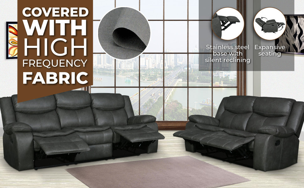 Arlington Leather Air Reclining Loveseat Gray