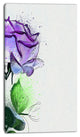 Beautiful Blue Rose with Leaves, Floral Canvas Art Print, 16"x32"