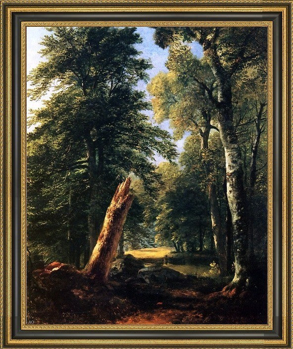 Asher Brown Durand The Fallen Monarch Framed Premium Canvas Print, 20"x25"
