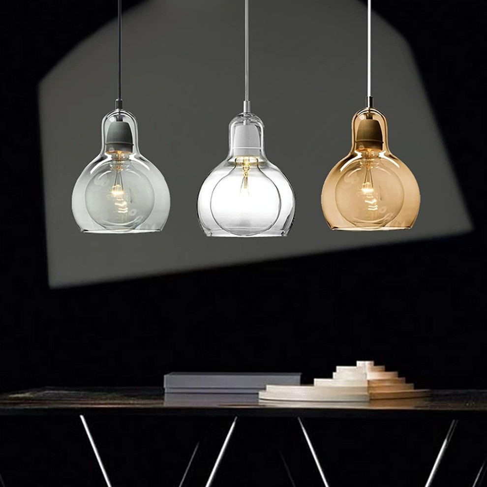 Vintage Pendant Chandelier Ceiling Light, Globe Glass