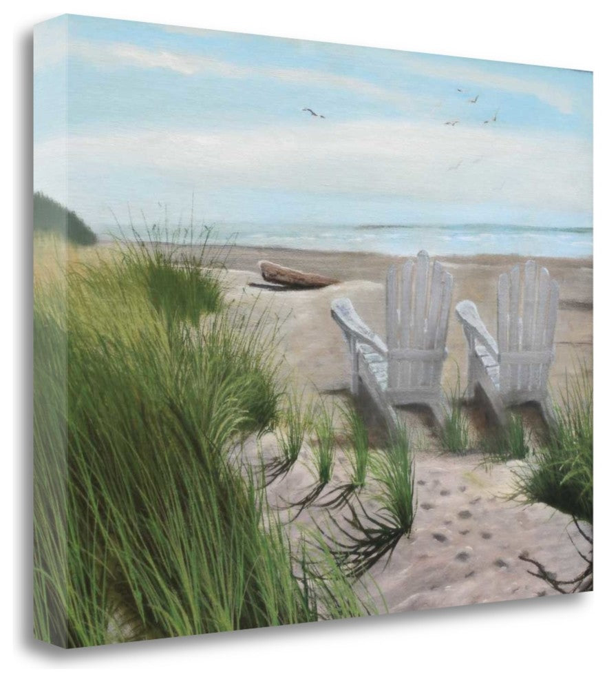 "Perfect Spot On The Beach" By Julie Peterson, Giclee on Gallery Wrap Canvas