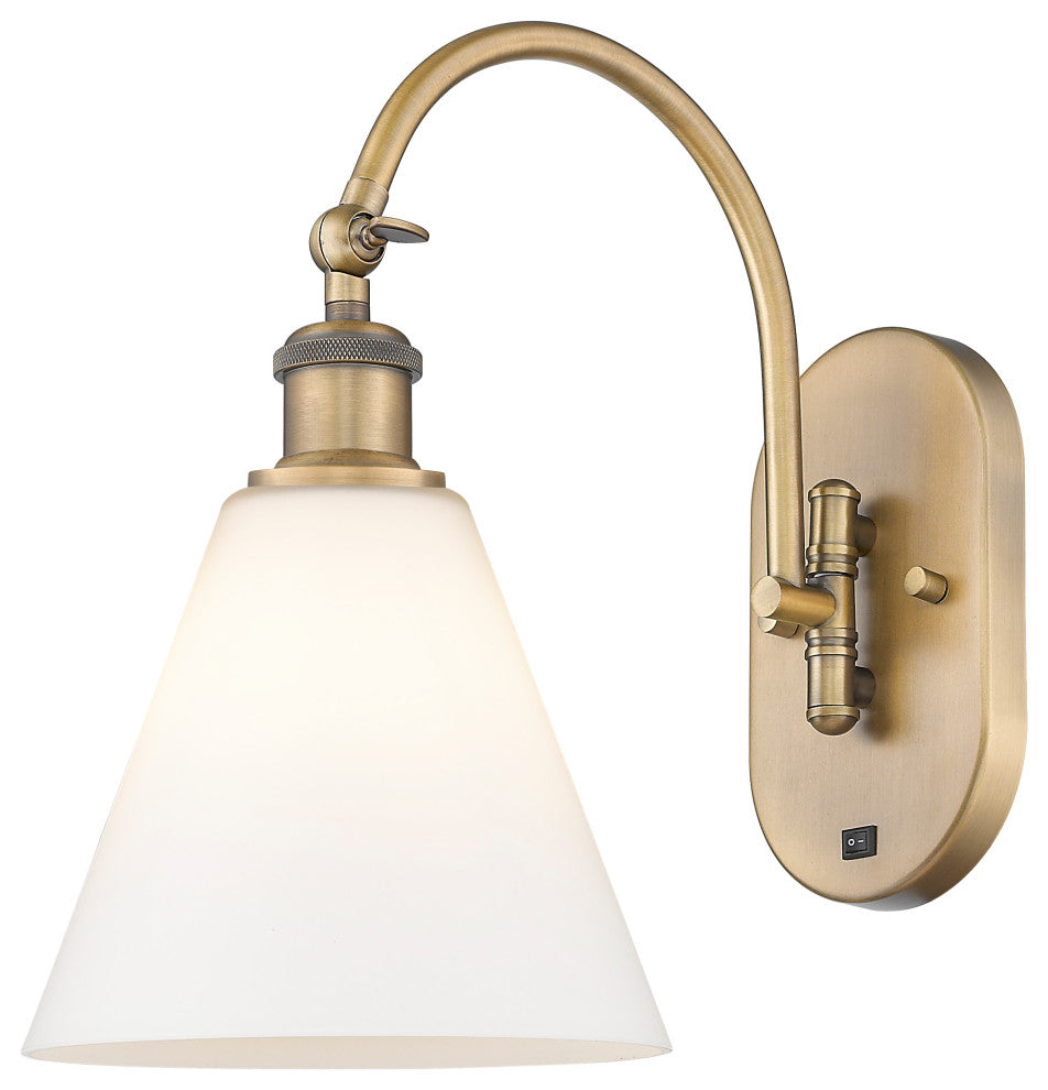 Innovations 518-1W-BB-GBC-81 1-Light Sconce, Brushed Brass