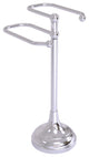 Free Standing Two Arm Guest Towel Holder, Satin Chrome