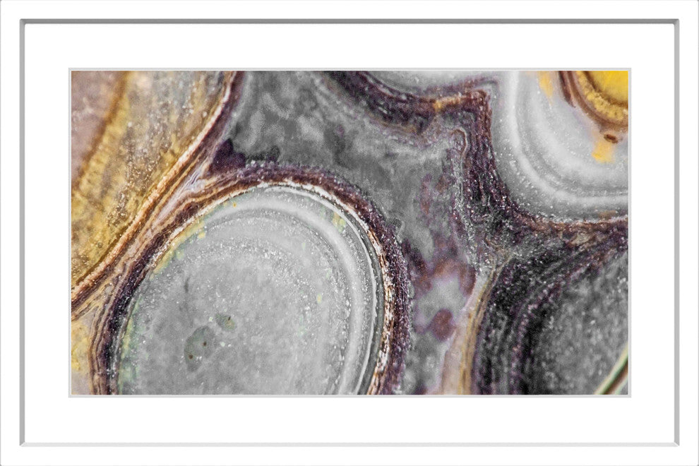 "Iced Mountain Lake" Framed Painting Print