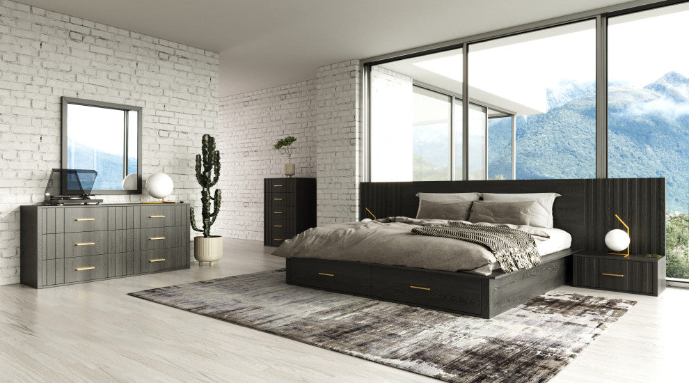 Modrest Manchester- Contemporary Dark Gray Mirror