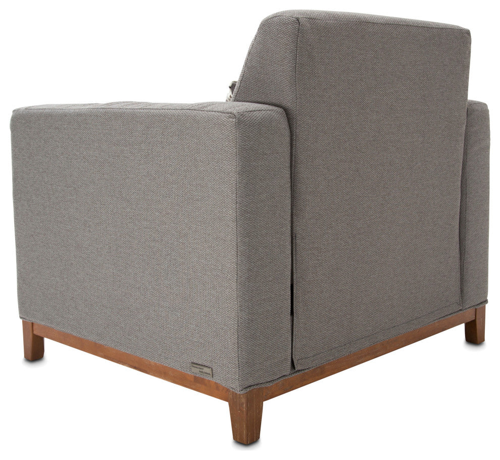 Brooklyn Walk Accent Armchair, Gray/Burnt Umber