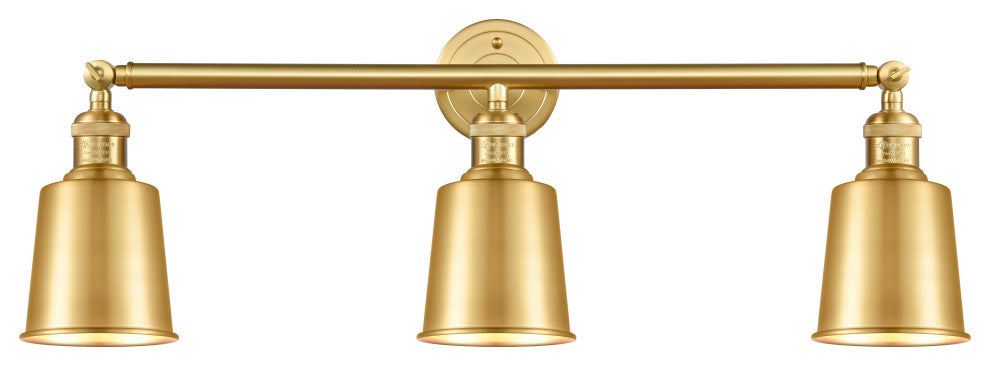 Addison 3 Light Bath Vanity Light, Satin Gold, Satin Gold