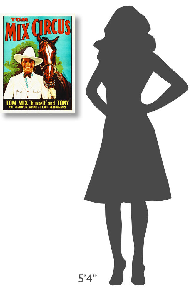 "Tom Mix, Circus" Stretched Canvas Giclee by Hollywood Photo Archive, 18"x24"