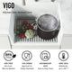 VIGO Silicone Protective Bottom Grid for Single Bowl Kitchen Sink, Gray, 19"lx14"w