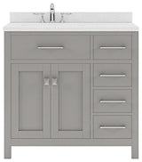 Caroline Parkway 36" Single Bathroom Vanity Set in Gray