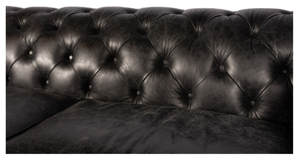 Birmingham Sofa Onyx Black Leather