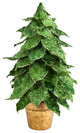 Nearly Natural T3379 16 Mini Velvet Christmas Artificial Tree in Golden Planter