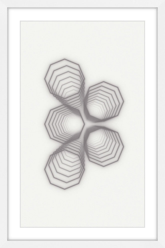 Marmont Hill, "Sprouting Hexagons" by Bryon White Framed Painting Print, 30x45