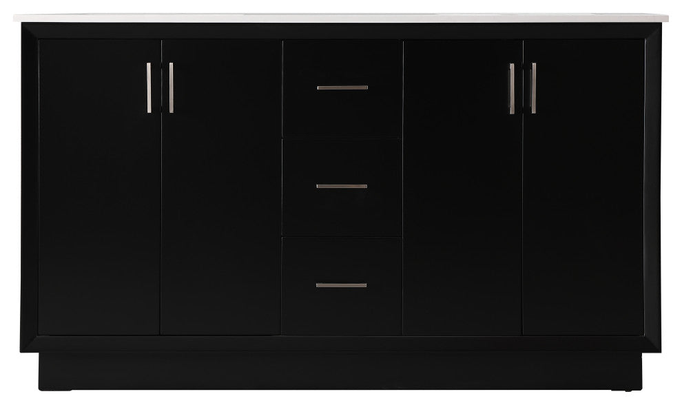 54" SIngle Bathroom Vanity, Black