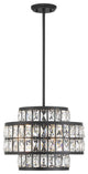 Renzo 3-Light Pendant, Matte Black, Matte Black