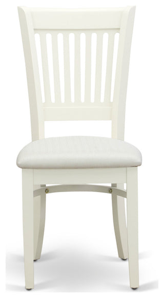 5Pc Kitchen Set 4 Chairs, Slatted Chair Back Drop Leaves Table Linen White