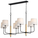 Maxim 11867OF Bozeman 7 Light 49"W Linear Chandelier - Natural Wood