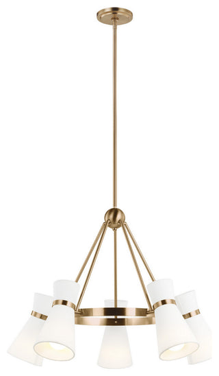 Clark 5-Light Chandelier, Satin Brass