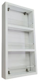 Meadow White Enamel On the Wall Spice Rack 21"h x 11"w x 2.5"d