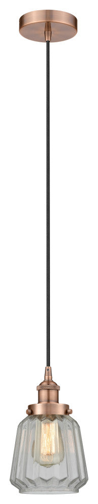 Innovations 616-1PH-AC-G142-LED 1-Light Mini Pendant, Antique Copper