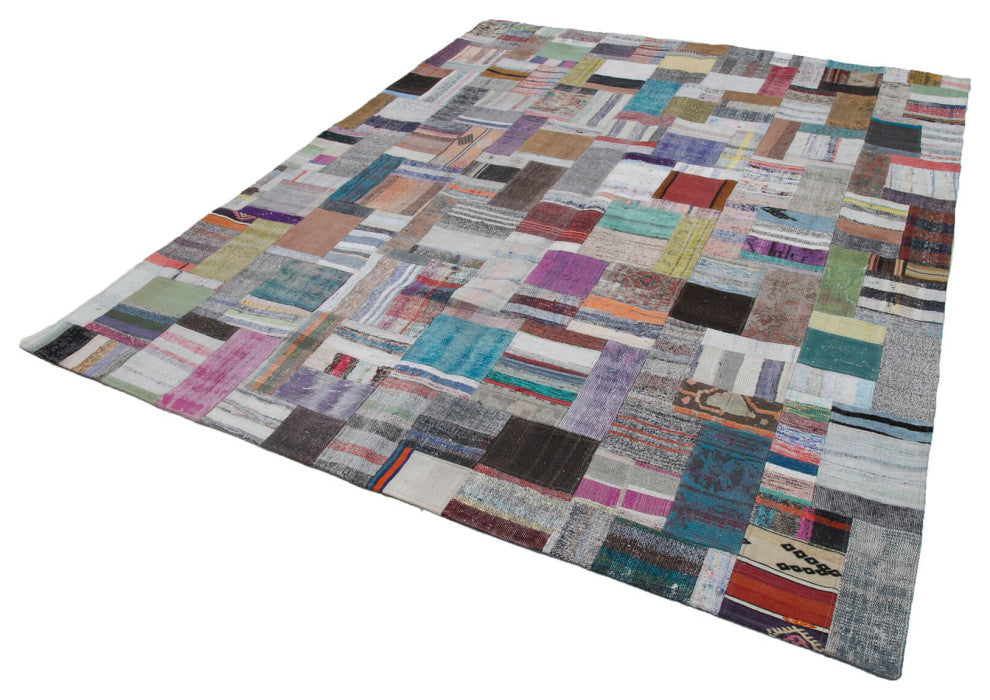 Rug N Carpet - Handmade Turkish 8' 1'' x 10' 0'' Rustic Patchwork Kilim Rug