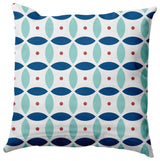 Geometric Decorative Throw Pillow, Dark Cobalt Blue, 16"x16"