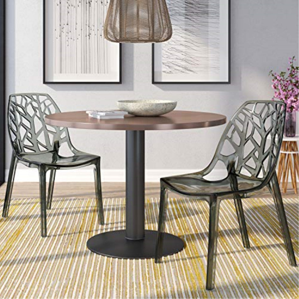 LeisureMod Modern Cornelia Dining Chair, Set of 2