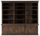 Black Wash Triple Bookshelf Hutch
