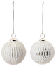 Frosted Glass Ball Ornament, 6-Piece Set