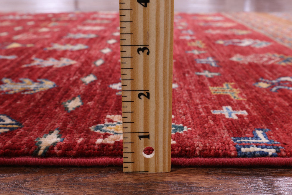 Runner Super Kazak Khorjin Handmade Wool Rug 2' 9" X 9' 9" Q10851