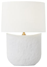 Cenotes Table Lamp, 1-Light, LED, Matte White Ceramic, 27.75"