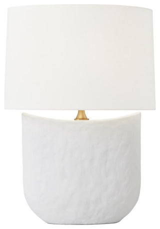Cenotes Table Lamp, 1-Light, LED, Matte White Ceramic, 27.75"