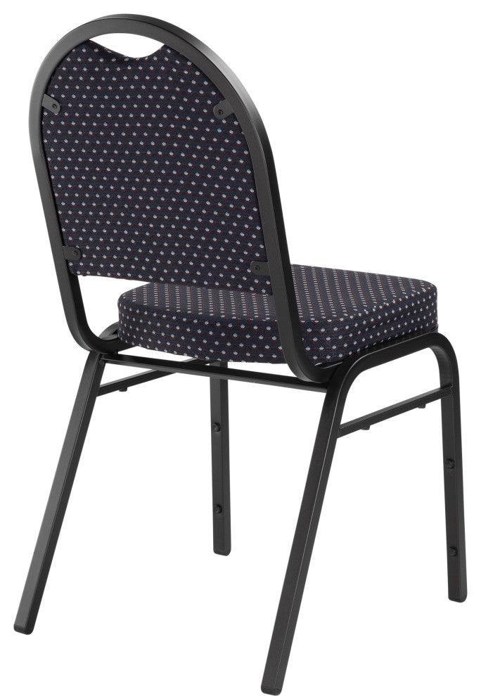 NPS 9200 Fabric Stack Chair, Diamond Navy Seat/ Black Frame