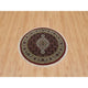 Mahogany Red Tebraz Mahi Design 175 KPSI Wool Hand Knotted Round Rug 3'4"x3'4"