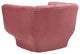 Modern Designer Lounge Accent Side Chair Armchair, Velvet Fabric, Pink