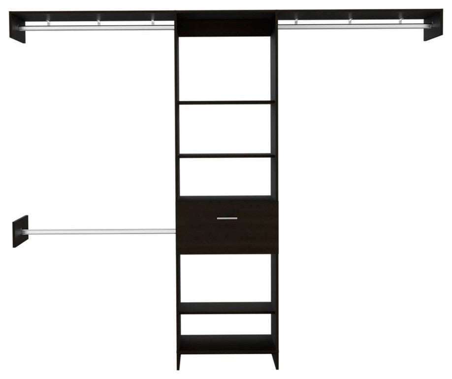 DEPOT E-SHOP Brisk Closet System, Black