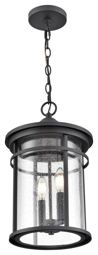 2 Light 10.5 in. Textured Black Outdoor