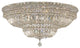 Elegant Tranquil Flush Mount, Chrome Finish With Royal Cut Crystal