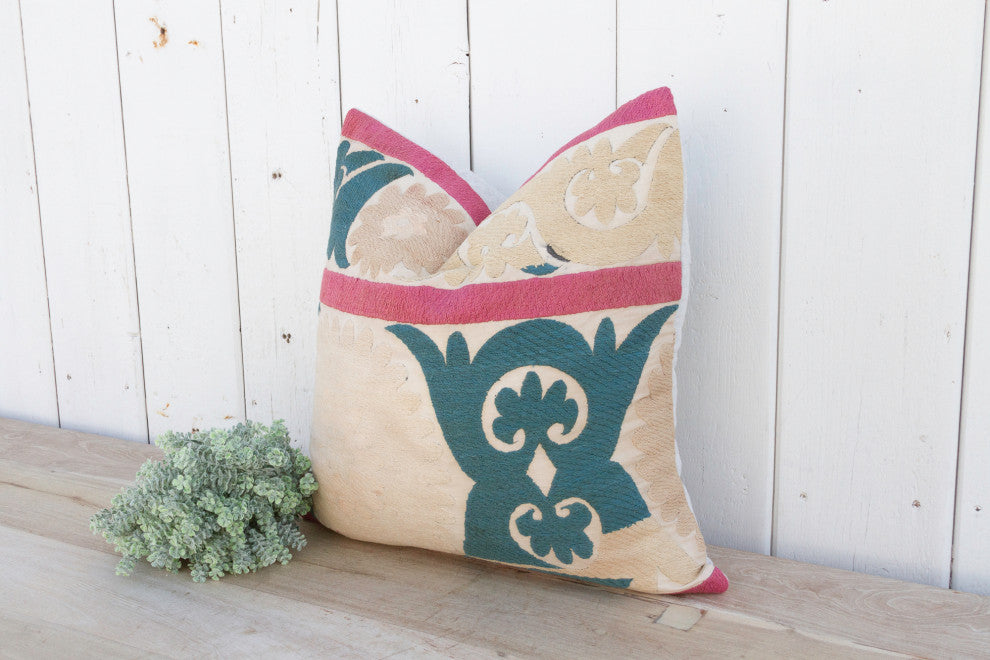 Orchid Vintage Suzani Pillow