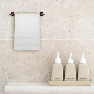 Self-Adhesive Wall Mount Rod, 17"-30", Set of 2, Cocoa